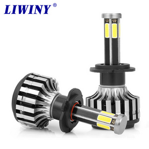 liwiny 6 side 3000k car led headlight bulb 8000k 6000k car bulbs led H7 H11 9005 9006 H4 head lights 880 led csp headlight