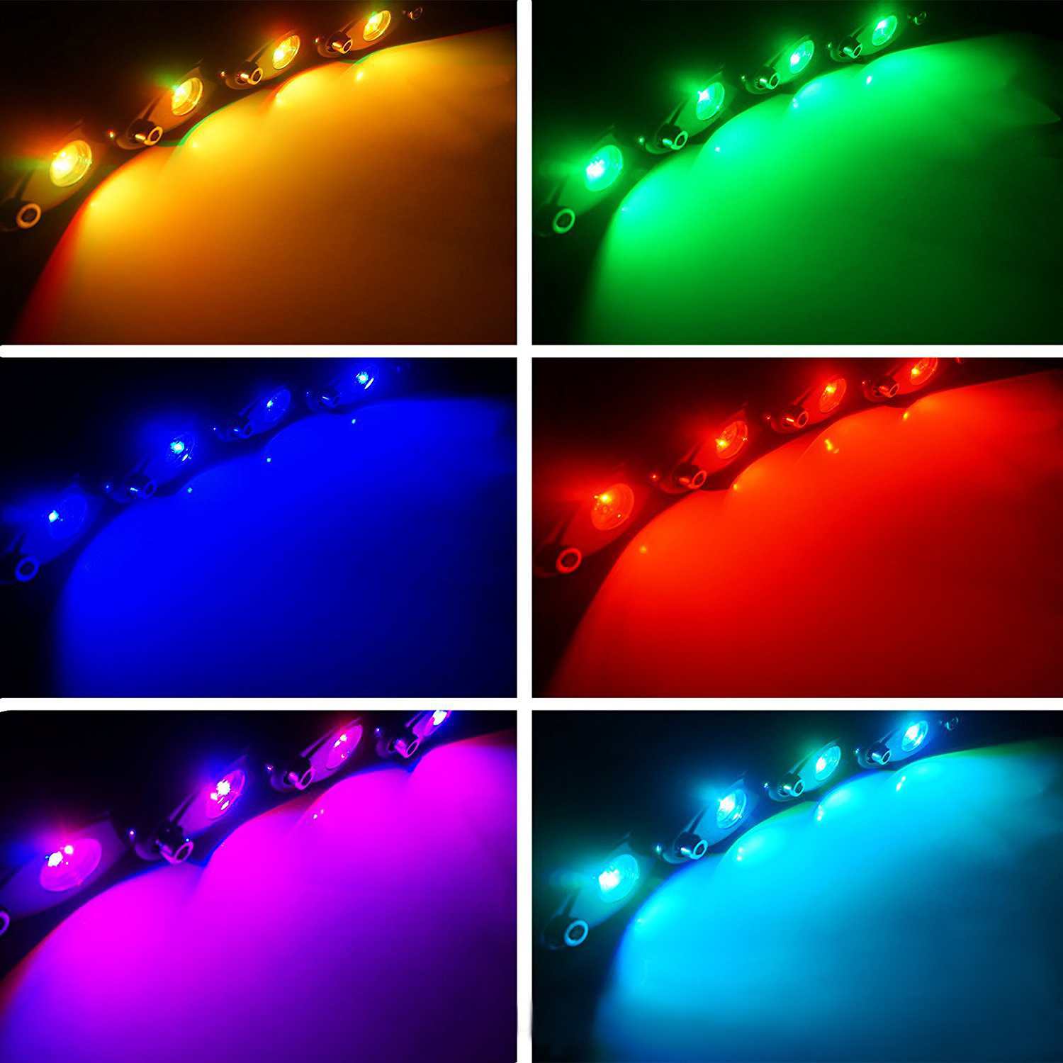 Liwiny Off-road Atv Utv 9w Waterproof 12v 8 Pods Undergbody Glowing Up Car Neon Light Rgb Led Rock Lights