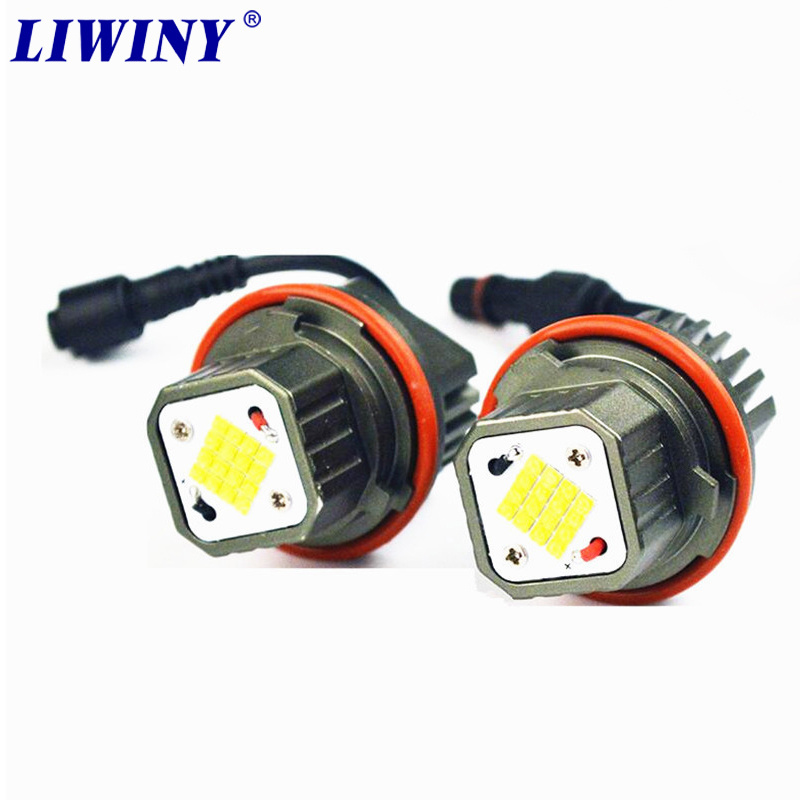 Liwiny Error Free White Led Angel Eyes Halo Ring Daytime Maker Light Headlight Bulb Fog Lamp For E39 E53 E60 E61 E63 E64 E65