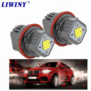 Liwiny Error Free White Led Angel Eyes Halo Ring Daytime Maker Light Headlight Bulb Fog Lamp For E39 E53 E60 E61 E63 E64 E65