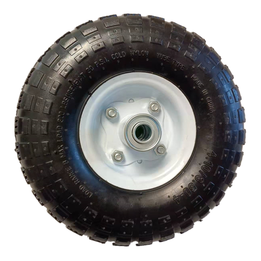 10 inch pneumatic hand truck rubber tyre 410/350-4 wagon cart tires wheel