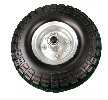 Chinese wholesale 10 inch flat free tire 3.50-4 wagon cart wheel