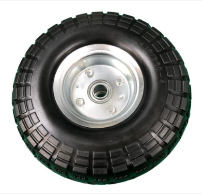 Chinese wholesale 10 inch flat free tire 3.50-4 wagon cart wheel