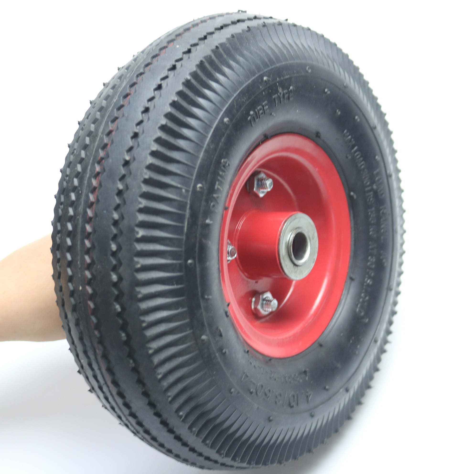 OEM/ODM Supplier Pneumatic inflatable Rubber Wheel 4.10/3.50-4 wheelbarrow tyre