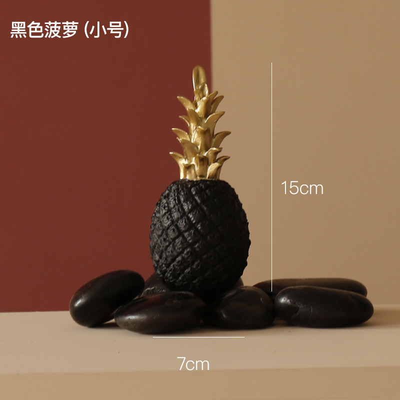 DREA Interior Desktop Gold Pineapple Luxury Resin Sculpture Home Decor Accessories For Living Room