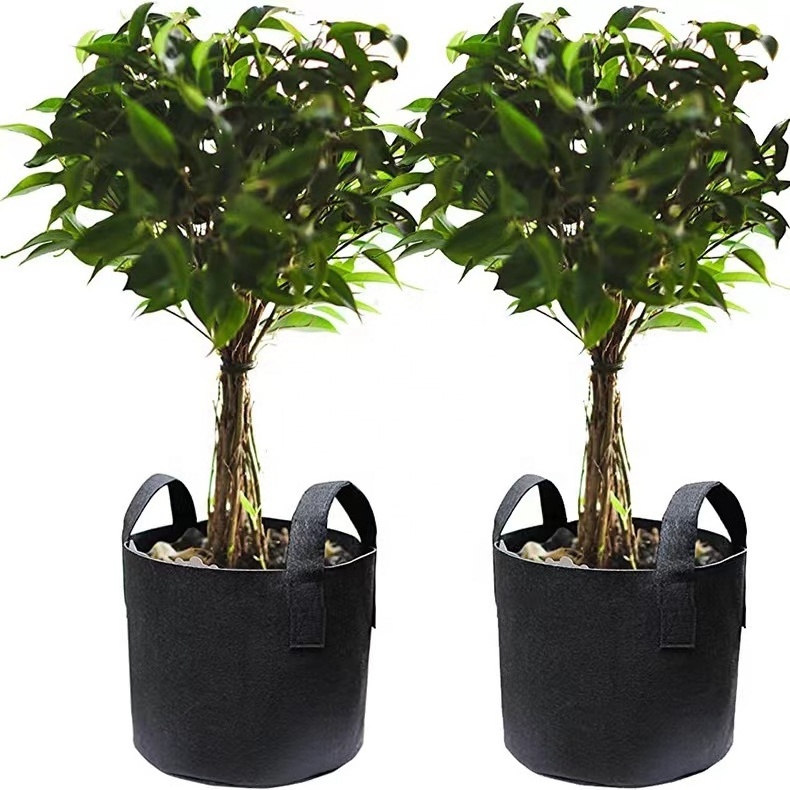 Selling Well Planter Bag Felt Grow Bags 3 10 15 20 25 30 Gallon Nursery Garden Aeration Fabric Felt Plant Flower Pot Grow Pot