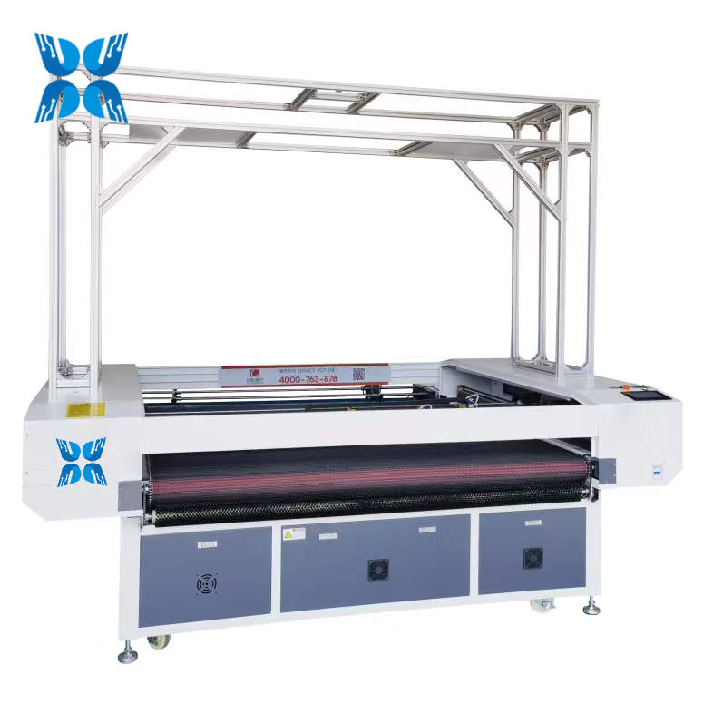 LiXin 130W/150W Double-Headed Asynchronous Laser Cutting Machine for Leather Paper Plastic 1814 Camera Positioning New Condition