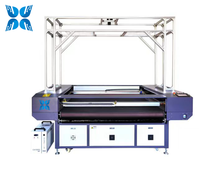 LiXin 130W/150W Double-Headed Asynchronous Laser Cutting Machine for Leather Paper Plastic 1814 Camera Positioning New Condition