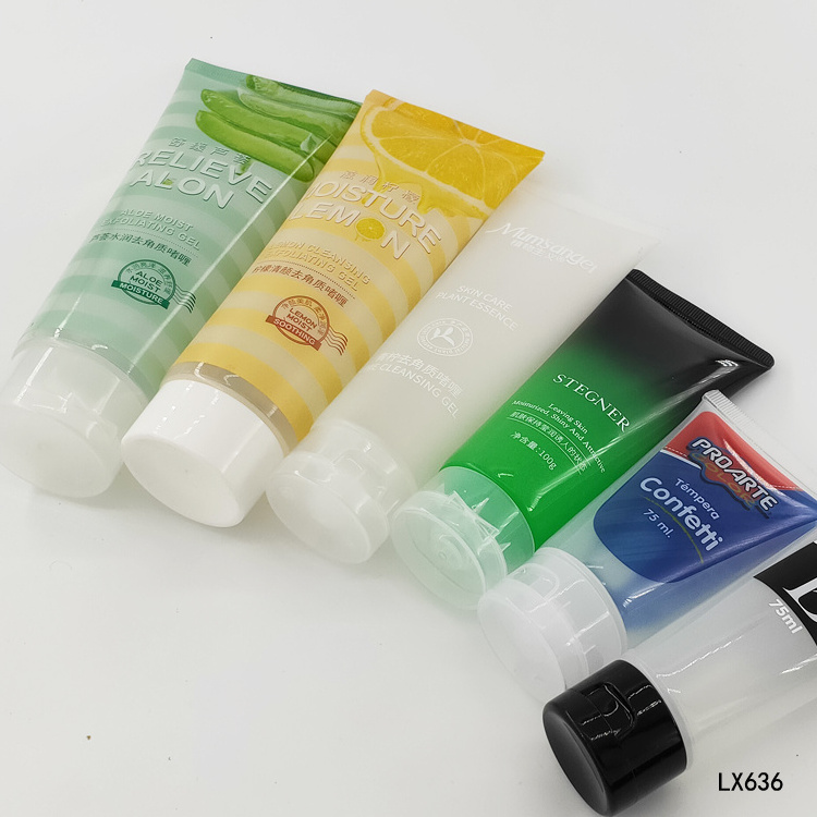 30ml 40ml 50ml 80ml 100ml 120ml 150ml 200ml Plastic Transparent Empty Hand Cream tube body lotion Cosmetic Packaging tube