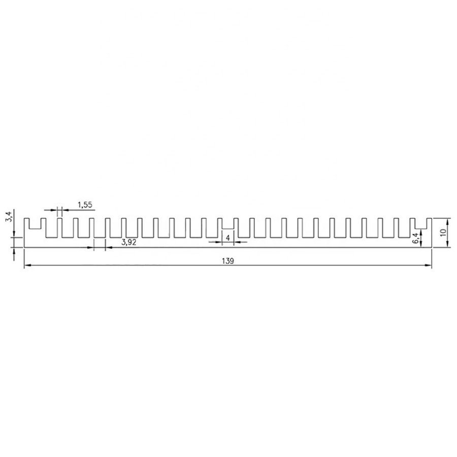 Recessed Bar Lighting T Slot Alu Profil Channel Heat Sink With PC Diffused Cover Aluminium Profile radiator For Led Strip Light