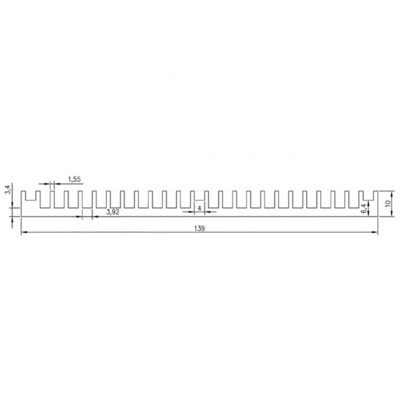 Recessed Bar Lighting T Slot Alu Profil Channel Heat Sink With PC Diffused Cover Aluminium Profile radiator For Led Strip Light