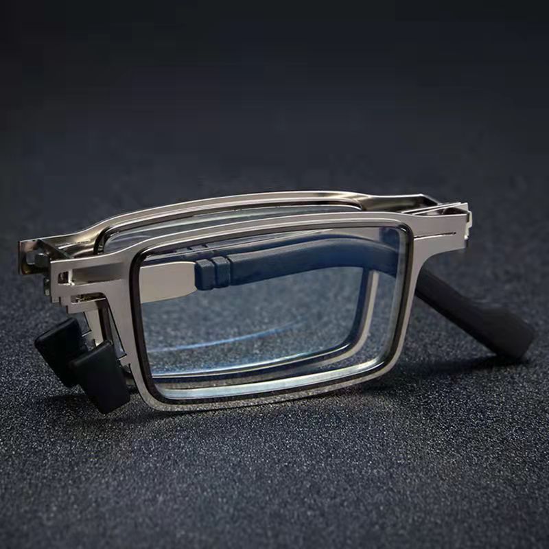 New Metal Folding Reading Glasses Anti-blue Light Retro Cross-border Reading Glasses Factory Wholesale Reading Glasses