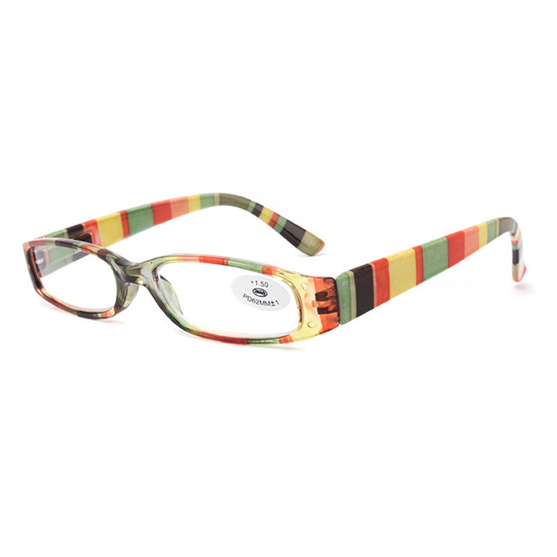 Resin Reading Glasses With Power Lenses Plastic Full Stripe Reading Glasses Printing Frame Wholesale Reading Glasses