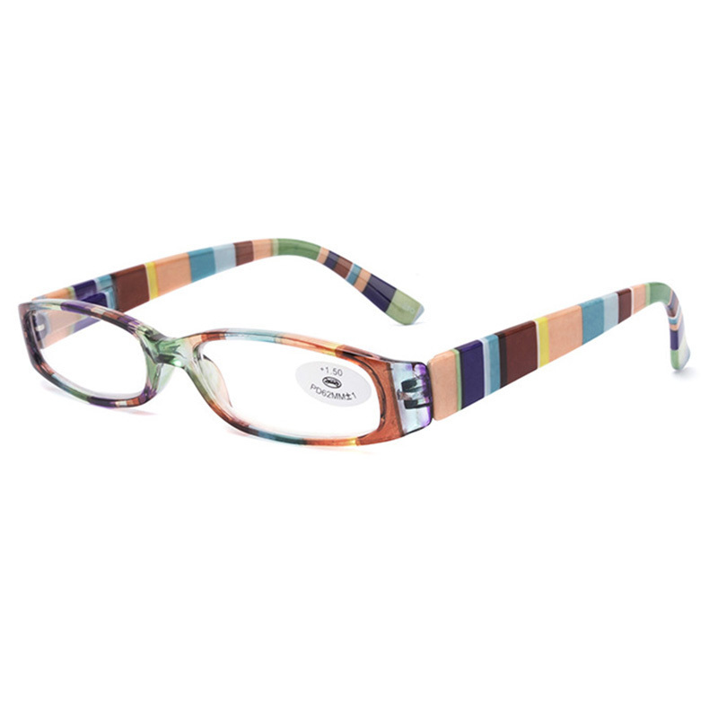 Resin Reading Glasses With Power Lenses Plastic Full Stripe Reading Glasses Printing Frame Wholesale Reading Glasses