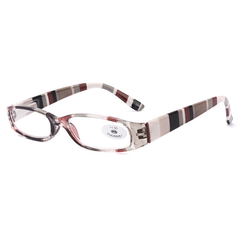 Resin Reading Glasses With Power Lenses Plastic Full Stripe Reading Glasses Printing Frame Wholesale Reading Glasses