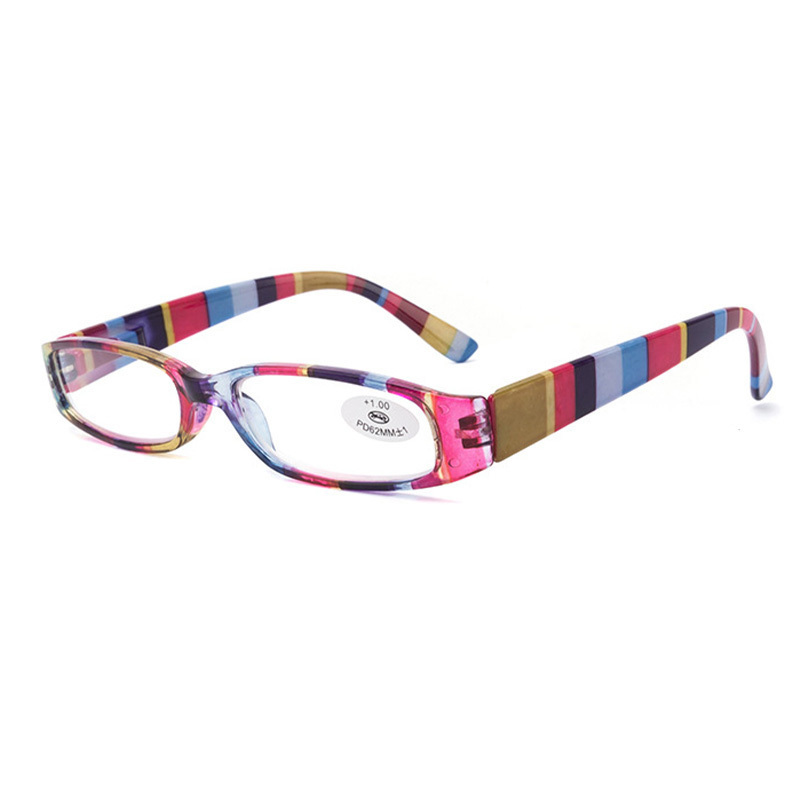 Resin Reading Glasses With Power Lenses Plastic Full Stripe Reading Glasses Printing Frame Wholesale Reading Glasses