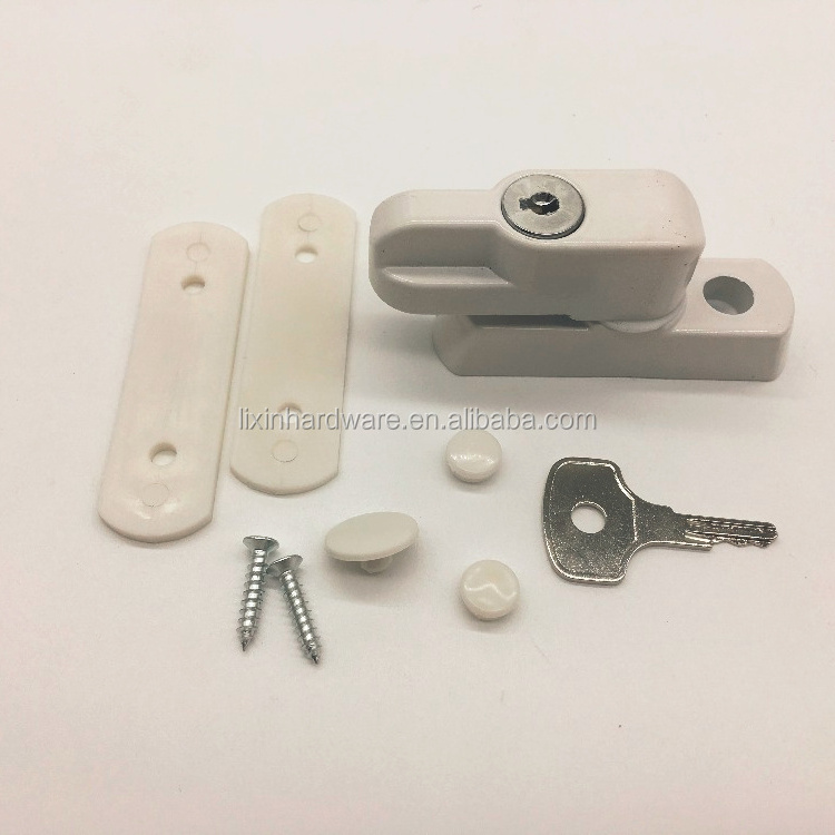 sash jammer window lock with key, child safety window lock, key window lock