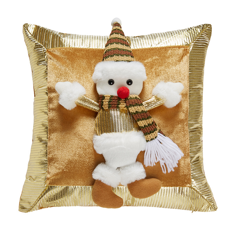 Christmas Gift Gold Premium Pillow Case Cartoon Animal Christmas Pillowcase Decoration Supplies