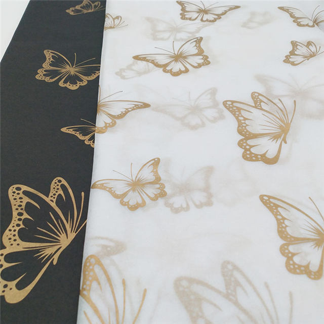 Luxury Custom Printed Gold Logo Packaging Tissue Wrapping Paper