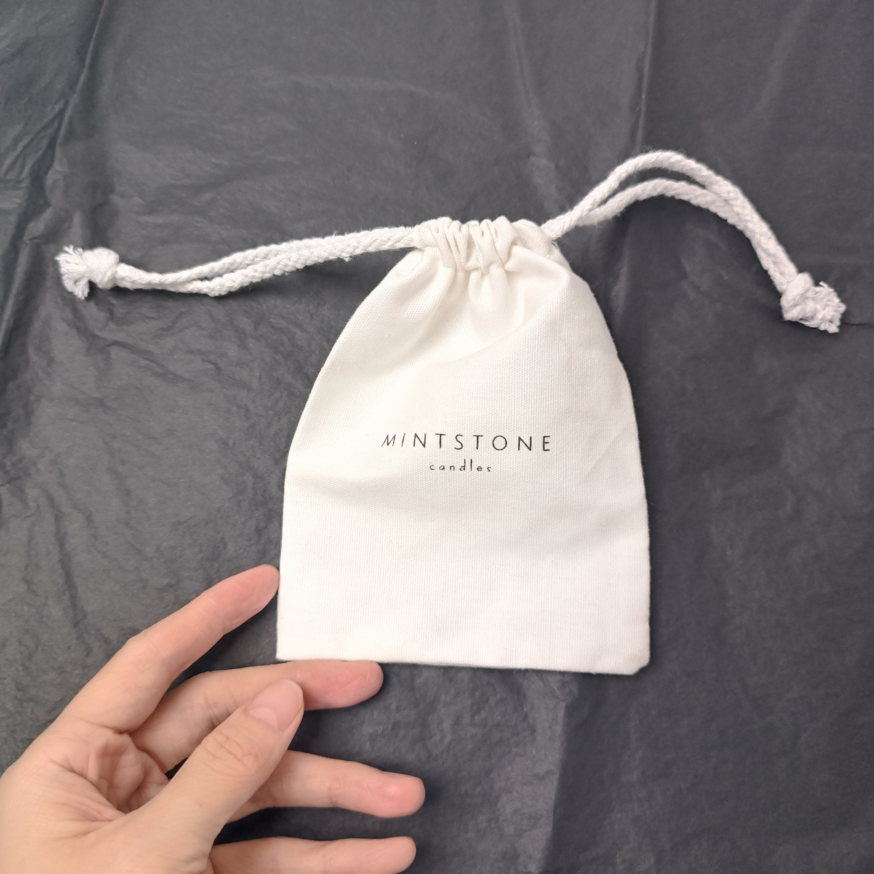 wholesale custom cotton drawstring gift luxury dust pouch bag for handbags storage White Drawstring purse Cloth Bags with logo