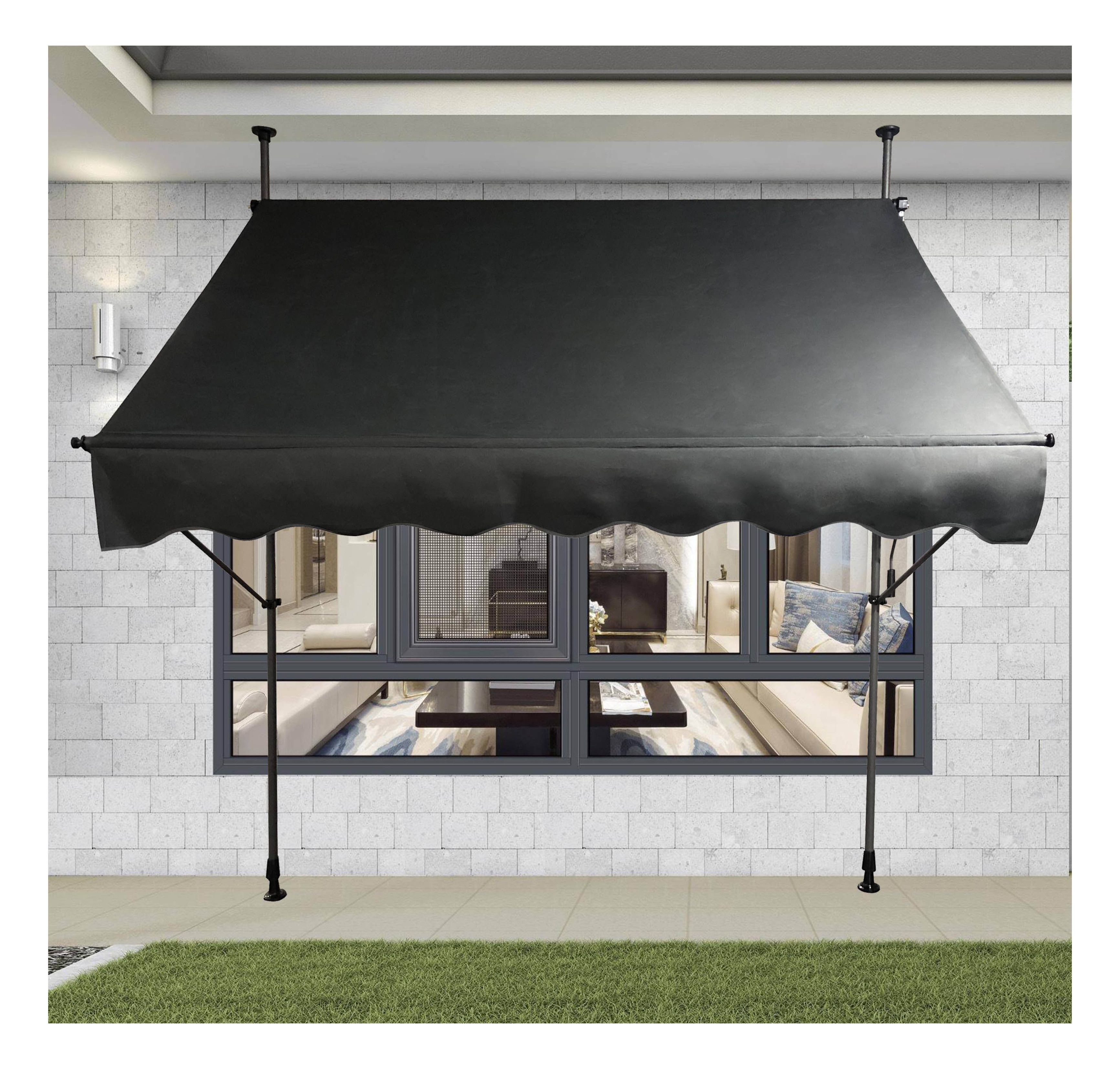 Customized outdoor villa balcony patio aluminum folding arm waterproof manual retractable awning