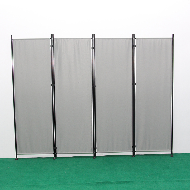 Polyester Fabric Steel Room Split Partition Screens Folding Room Dividers for Interior