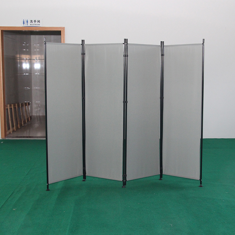 Polyester Fabric Steel Room Split Partition Screens Folding Room Dividers for Interior