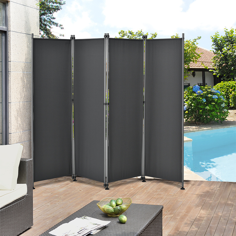 Polyester Fabric Steel Room Split Partition Screens Folding Room Dividers for Interior