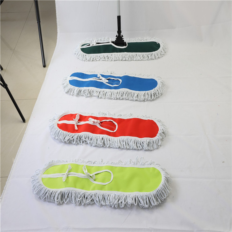 Dry Wet Cotton Yarn White Head Industrial Replacement Twist Dust Mop Set