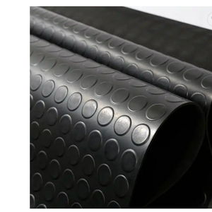 Factory price 3mm*1m*5m truck bed mat coin pattern round stud dot rubber mat protect garage flooring