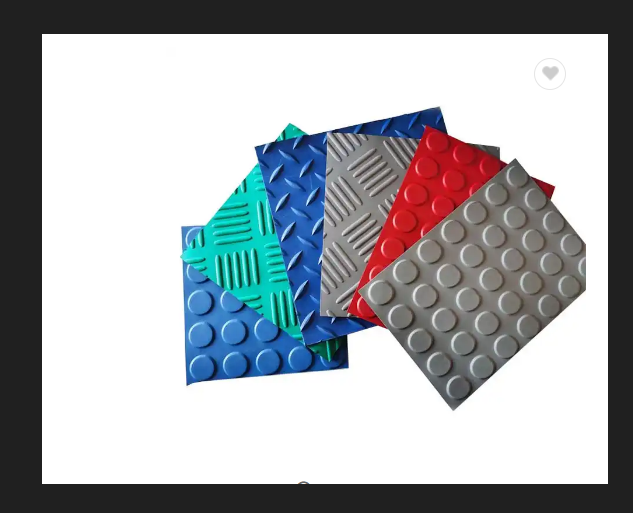 Factory price 3mm*1m*5m truck bed mat coin pattern round stud dot rubber mat protect garage flooring