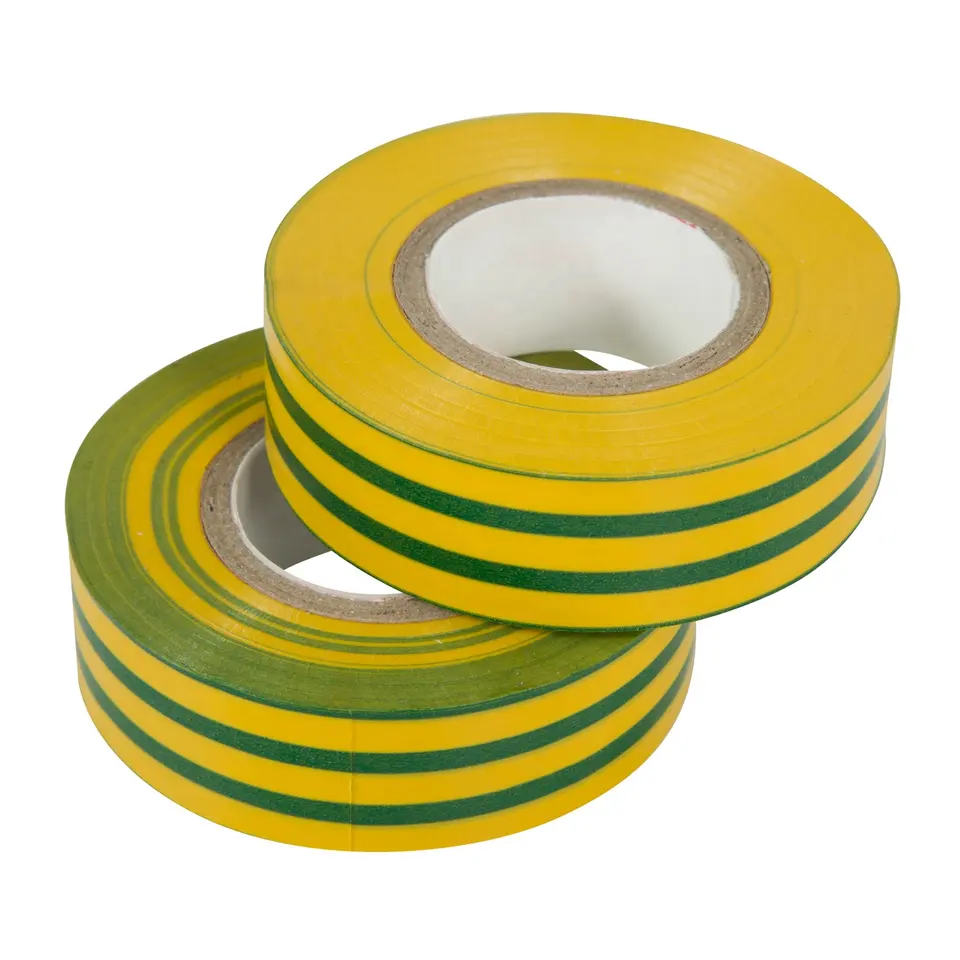 Hot Selling PVC Yellow-Green PVC Electrical Electric Insulation Heat Resistance Waterproof Strong Self Adhesive Tape