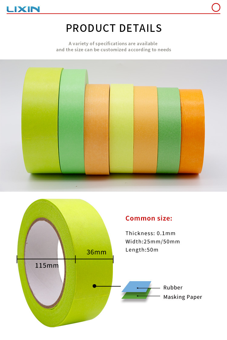 automotive masking tape Factory Supply Good Quality Washi Paper for Automobile Self Adhesive Japanese Washi Tape