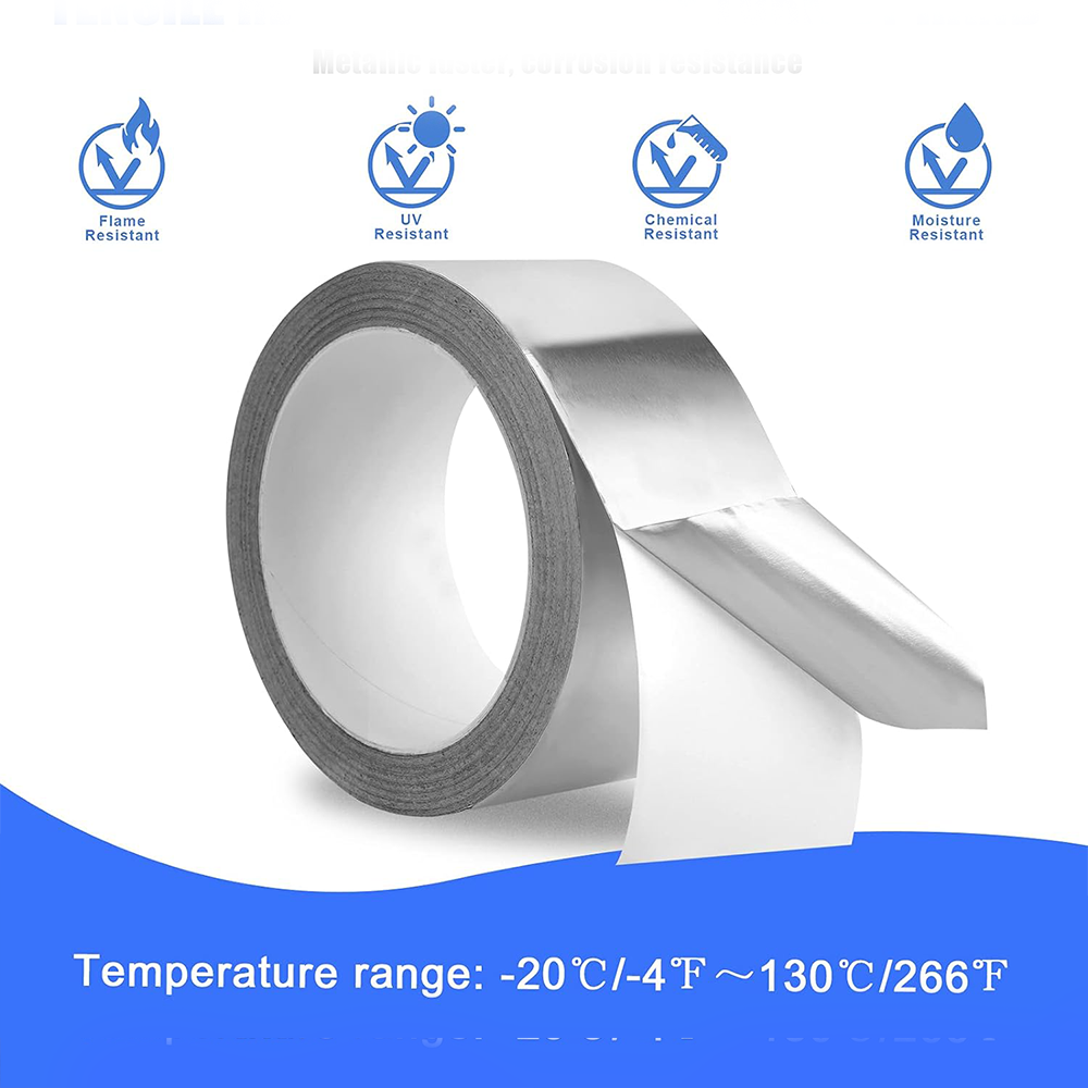 Sliver Reinforced Aluminum Foil Tape waterproof for roof repairing, high temperature Resistant aluminum foil tape