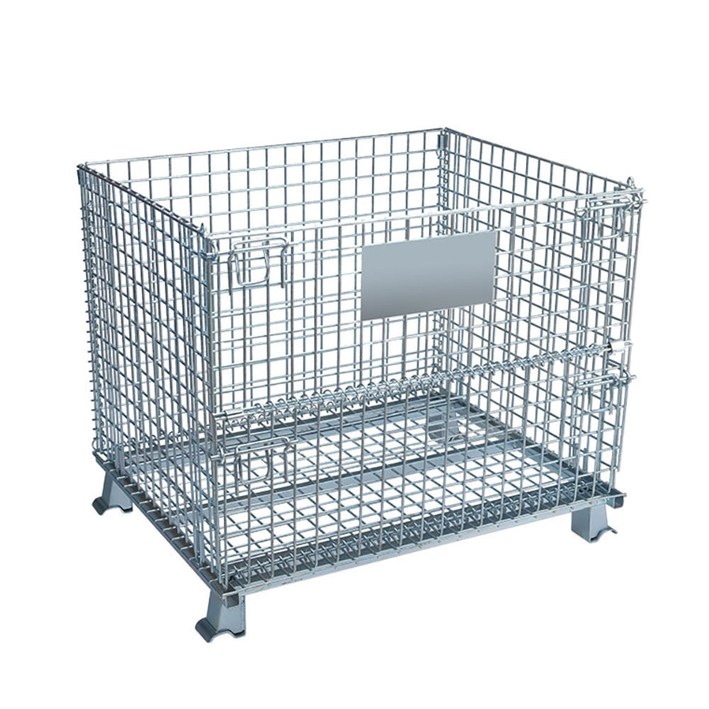 Warehouse Stock Heavy Loading Zinc-plated Steel Wire Mesh Metal Racking Storage Crates