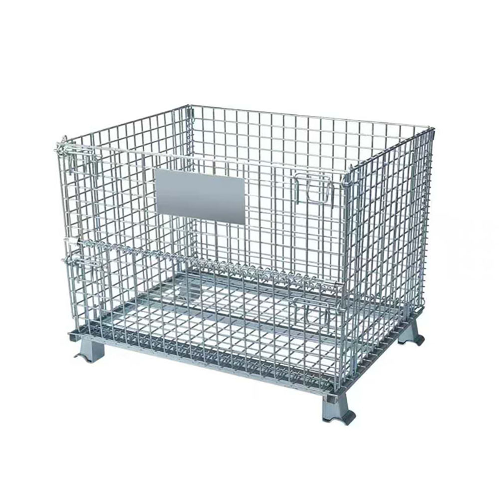 Warehouse Stock Heavy Loading Zinc-plated Steel Wire Mesh Metal Racking Storage Crates