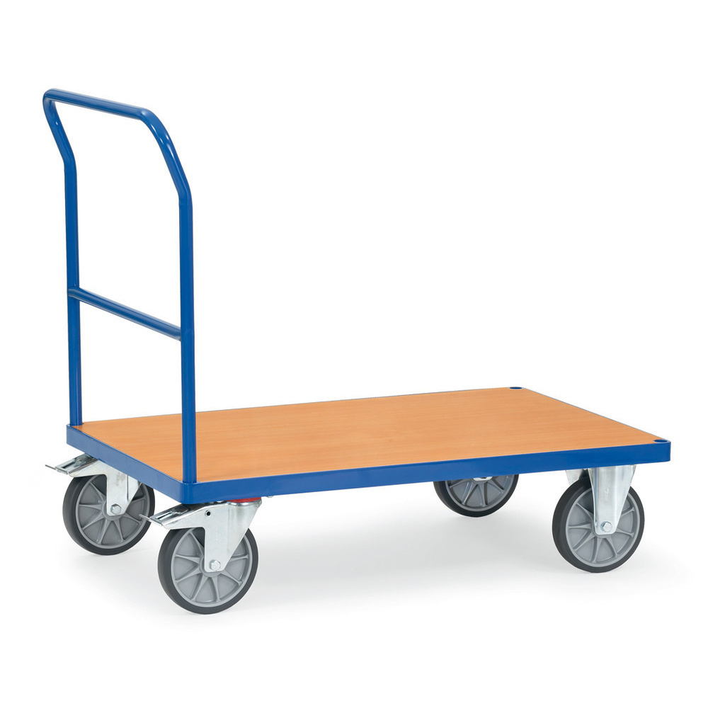 Warehouse Material Handling Metal Frame Flat Heavy Duty 600kg Platform Trolley