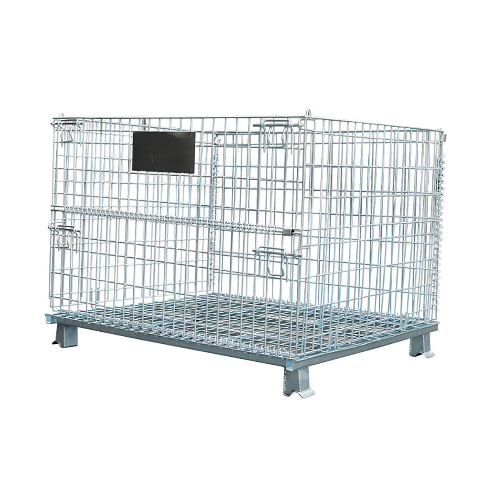 Warehouse Stock Heavy Loading Zinc-plated Steel Wire Mesh Metal Racking Storage Crates