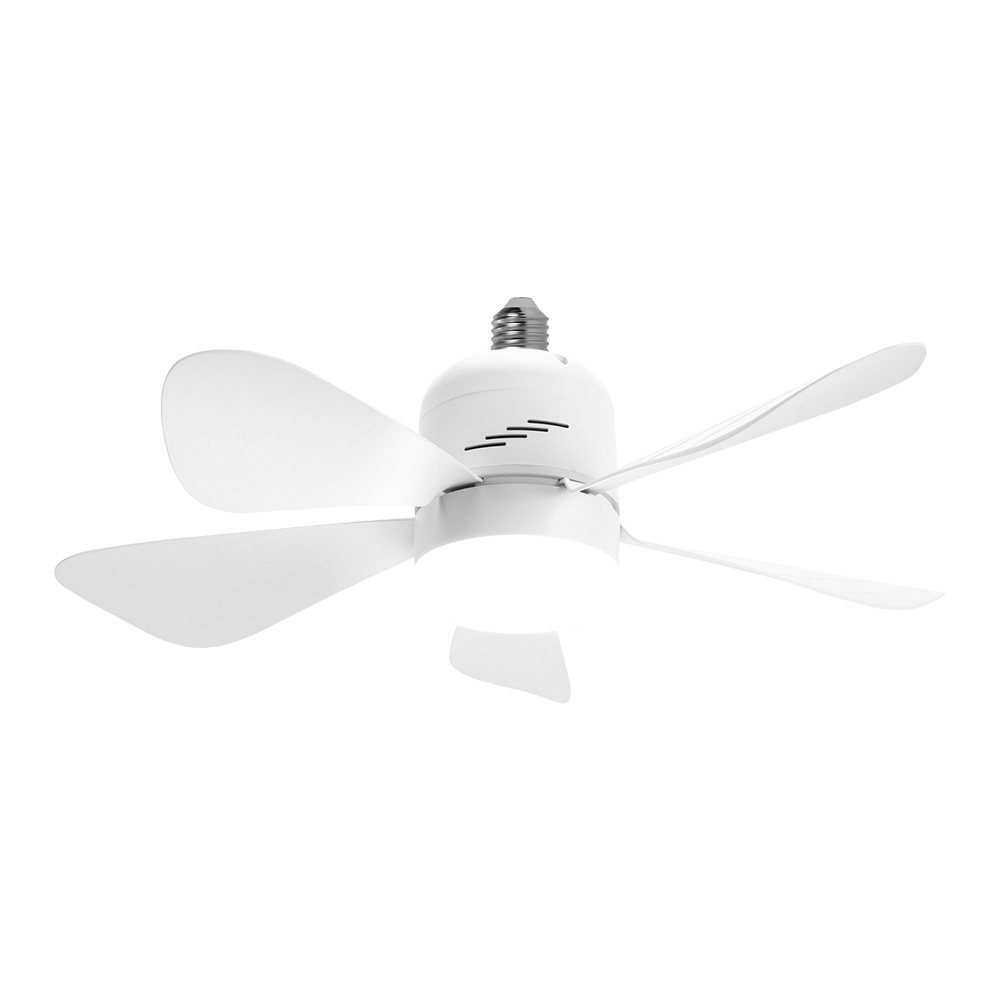 NEW Indoor Ceiling Fan Light wholesale E27 base 28w led mini led fan light Socket mute led fan lamp