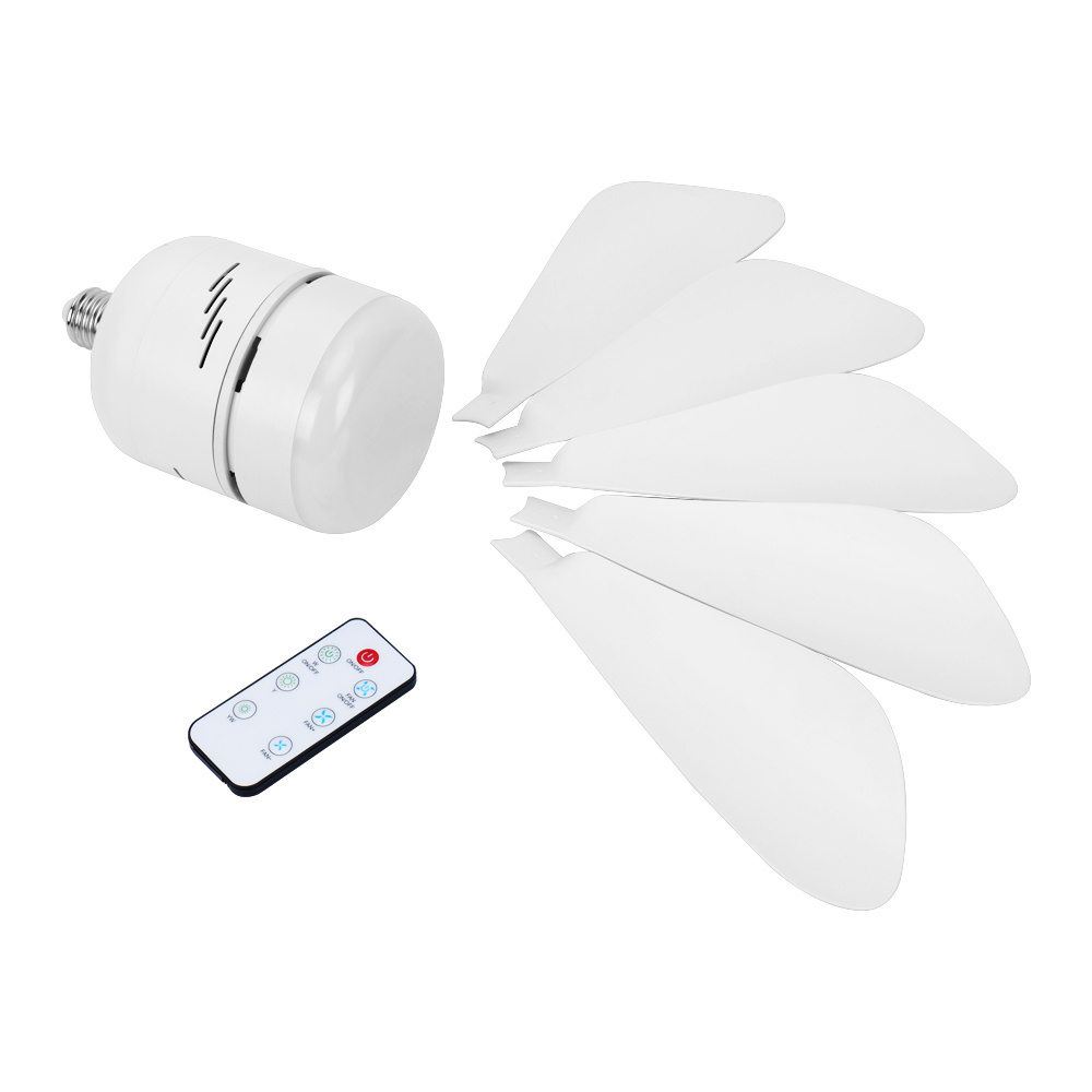 NEW Indoor Ceiling Fan Light wholesale E27 base 28w led mini led fan light Socket mute led fan lamp