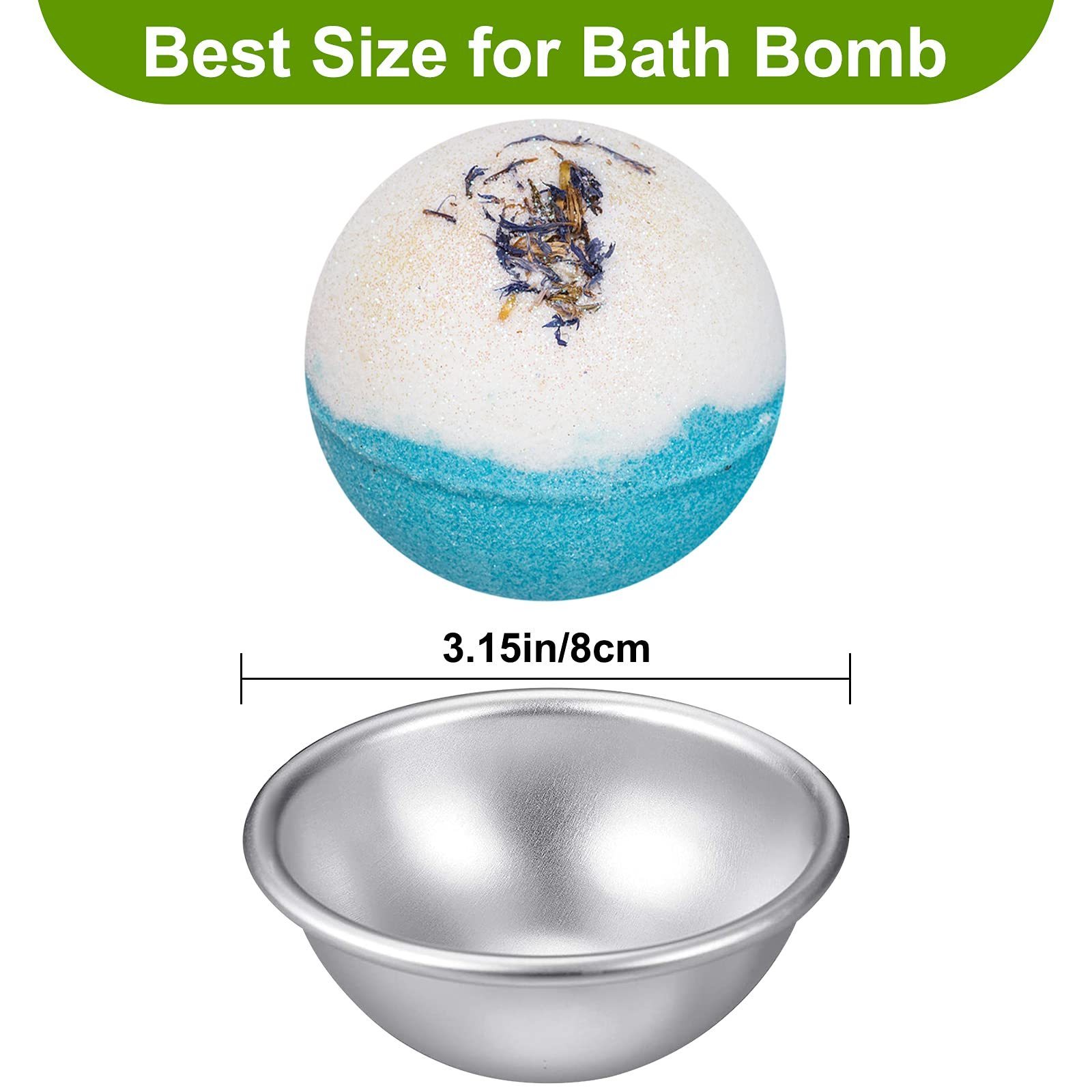 Homesun 8 cm 3.15 Inches DIY Bath Bomb Molds Metal Bath Bomb Molds for Crafting You Own Fizzles