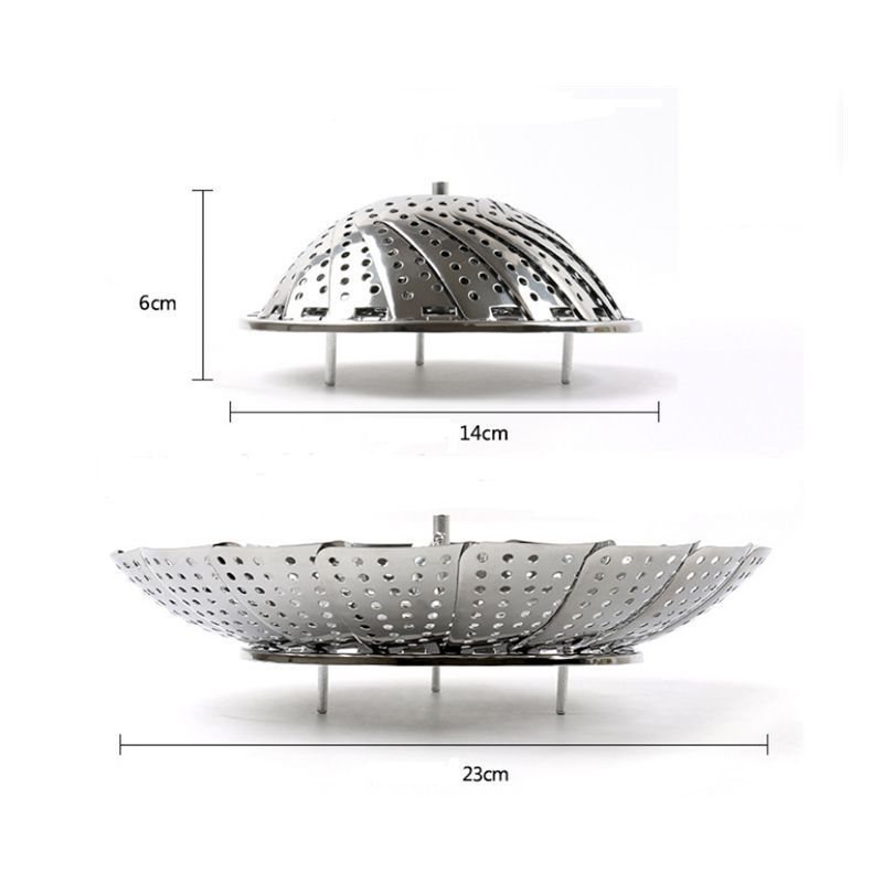 Lixsun 9inch Stainless Steel Steamer Basket For Food Steamer With Foldable Design