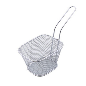 Lixsun Food Grade Stainless Steel Taco Mini Chip French Fries Serving Wire Basket Mesh Strainer For Fried Chicken