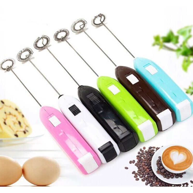 Mul-function Electric Egg Whisk Stainless Steel Milk Whisk Coffee Whisk