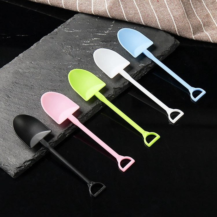 Homesun Disposable Cake Spade Spoon Plastic Ice cream Scoop Eco Friendly Dessert Spoon