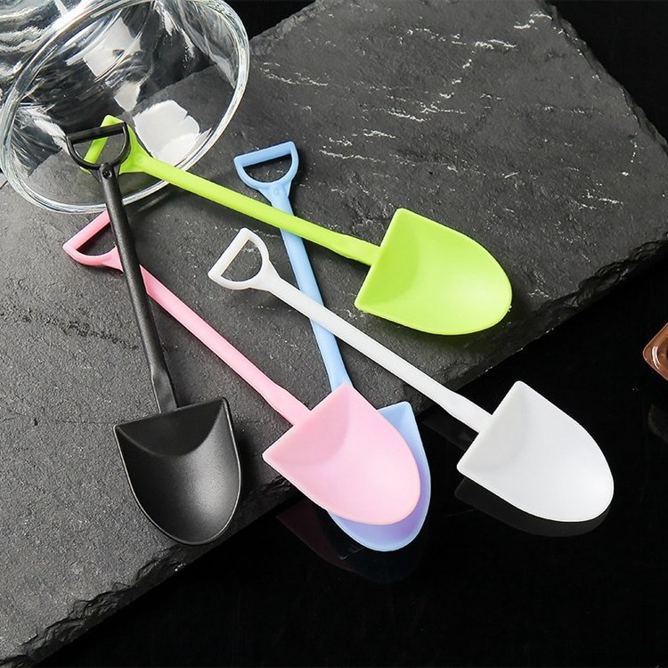 Homesun Disposable Cake Spade Spoon Plastic Ice cream Scoop Eco Friendly Dessert Spoon