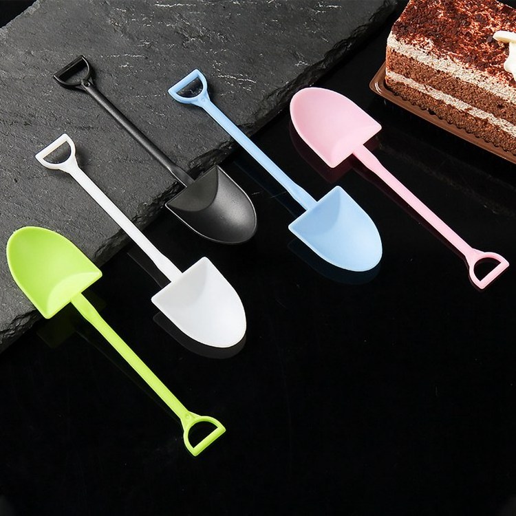 Homesun Disposable Cake Spade Spoon Plastic Ice cream Scoop Eco Friendly Dessert Spoon