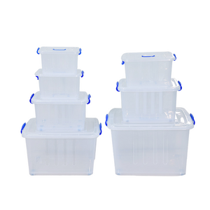 Large Clear Plastic Storage Container Multi-Function Eco-Friendly Organizer Extra Big Storage Tote for Organization