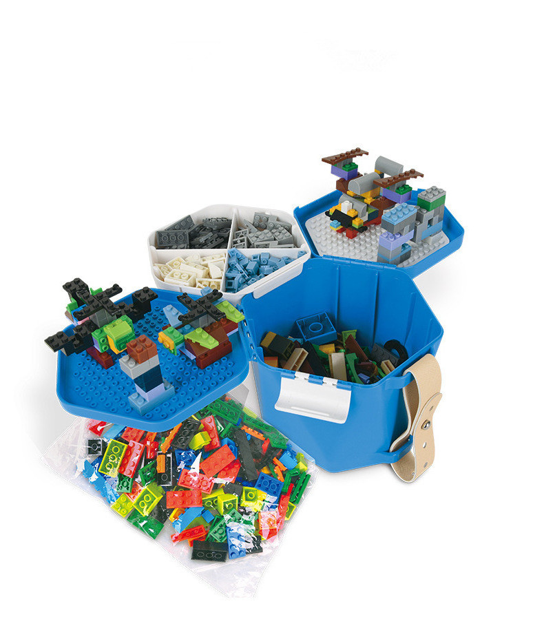 Hot Wholesale ABS Lego Building Blocks kids storage box Plastic Box Storage