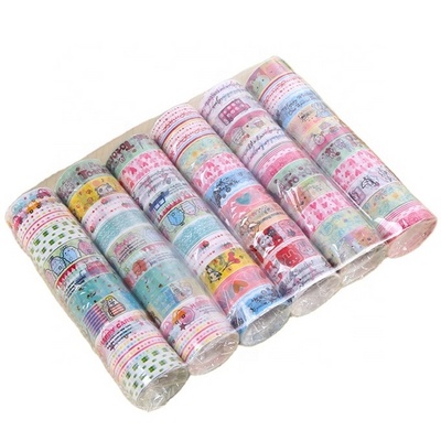 Wholesale Kawaii Mini Custom Printed Decorative Washi Paper Tape Colorful Washi Masking Tape